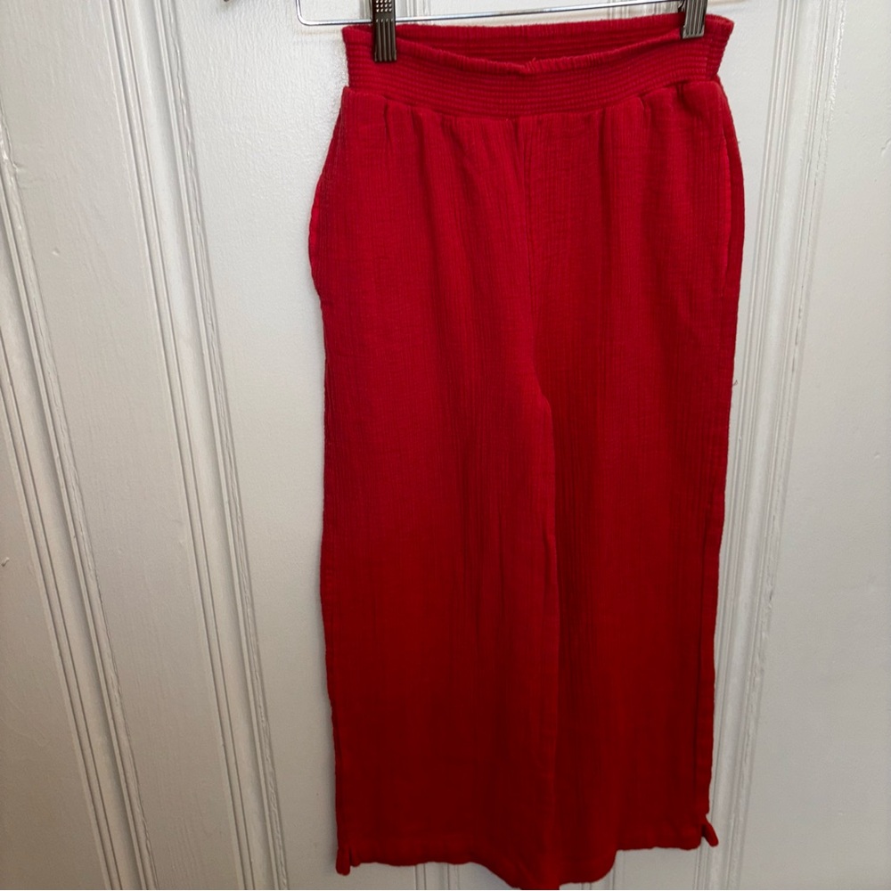 Dolan Anthropologie XS Muslin pants Set Ombré Sunwashed red-orange beach summer - Picture 6 of 13